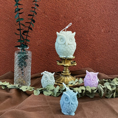 Small Owl Scented Candle Silicone Mold 2.01inch