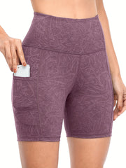 Women's Seamless Hip Lifting Workout Shorts With Pockets
