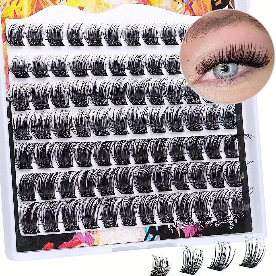 Natural Look D Curling Lash Clusters DIY Eyelash Extensions