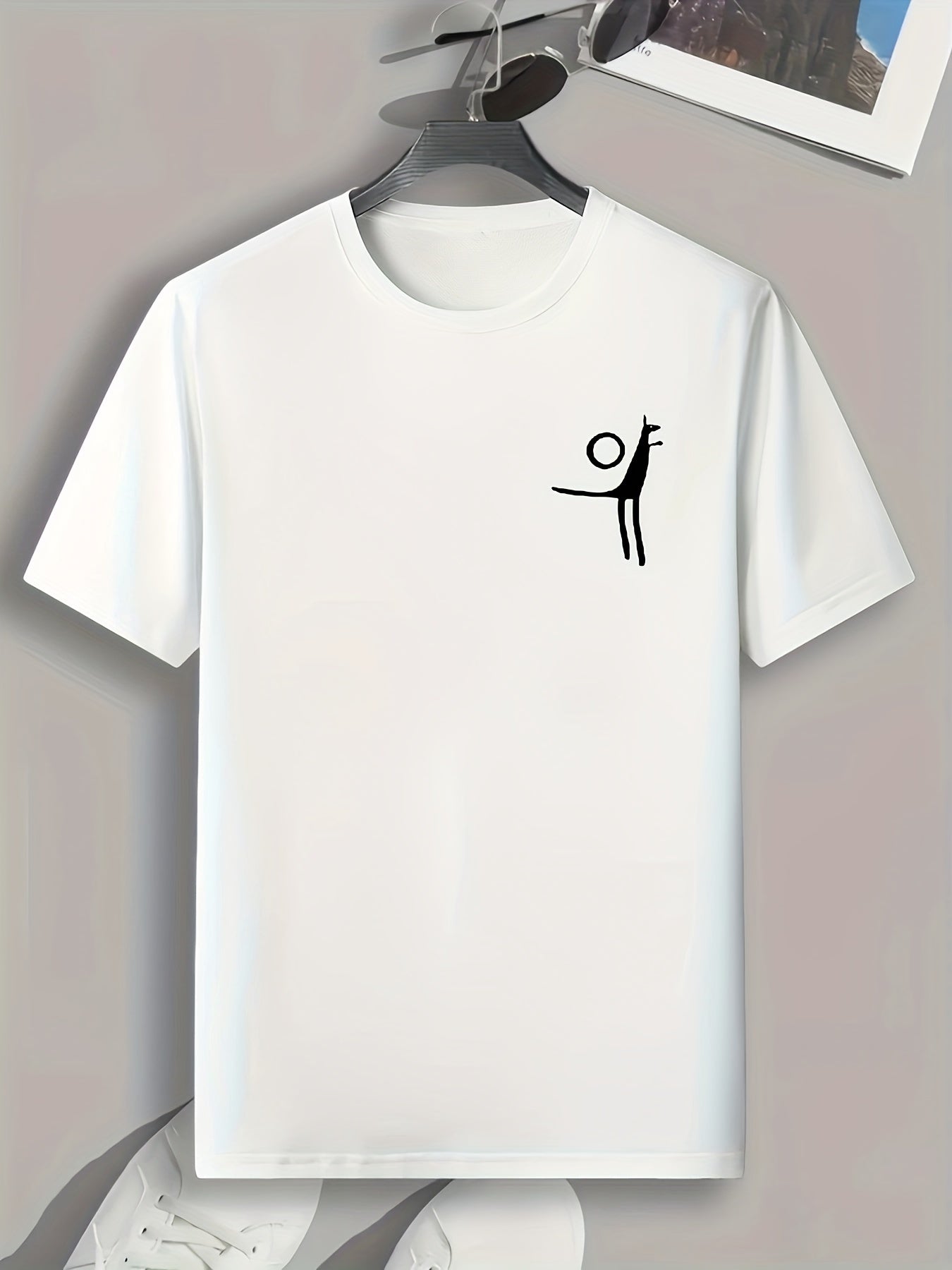 Men's Pattern Print Comfy Sports T-Shirt Graphic Tee