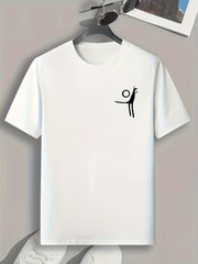 Men's Pattern Print Comfy Sports T-Shirt Graphic Tee