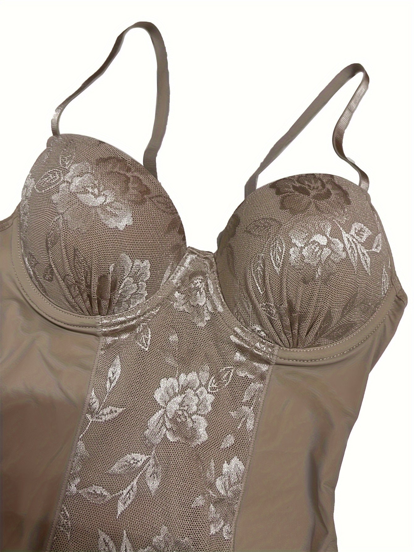 Lace Shaping Bodysuit Push Up Tummy Control Slimmer Slip