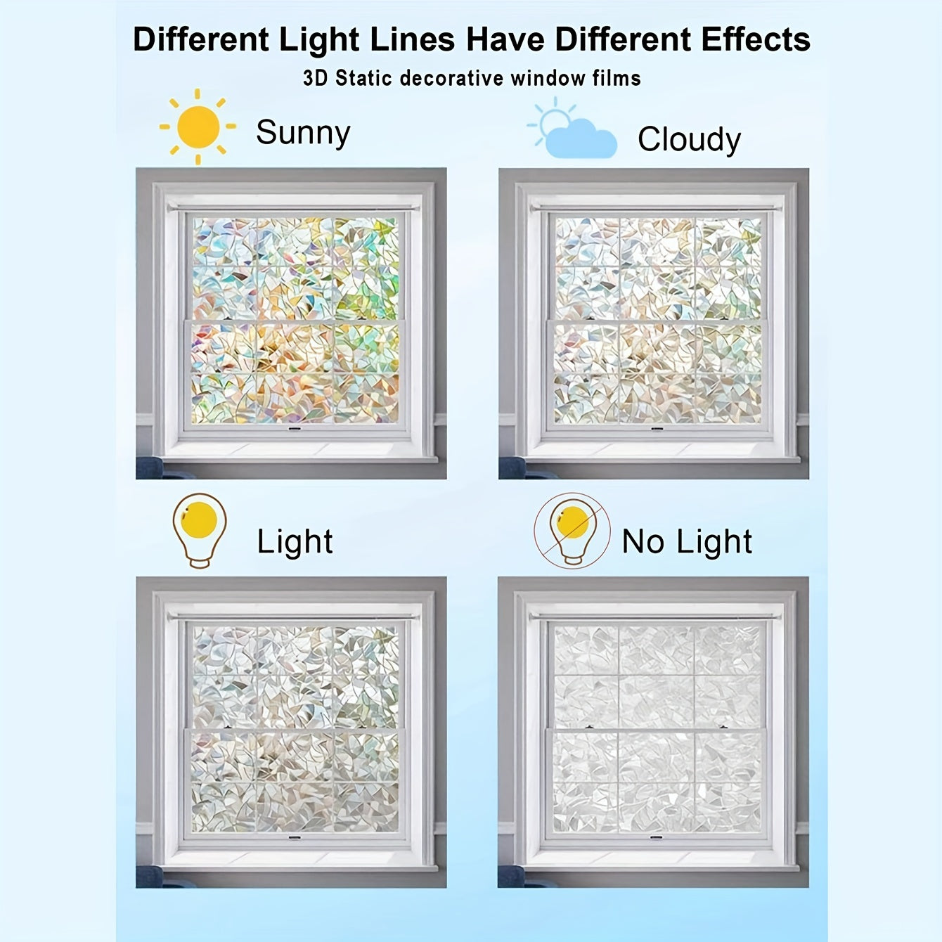 Laser Decorative Window Film PVC Window Privacy Window Sticker