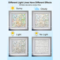 Laser Decorative Window Film PVC Window Privacy Window Sticker