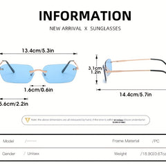 Men's Rimless Polarized Sunglasses UV Protection