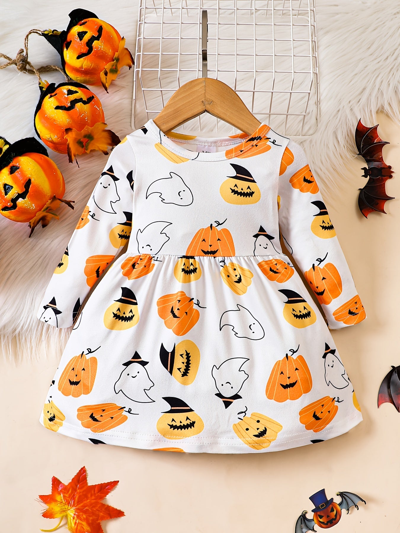 Baby Girl Halloween Printed Dress