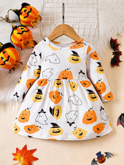 Baby Girl Halloween Printed Dress