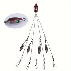 OUYALINE Umbrella Rig 17g with Multiple Willow Blades for Bass Fishing