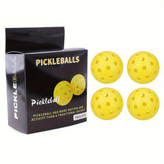 4pcs 40 Holes 74mm Pickleball PE High Elastic Ball For Training