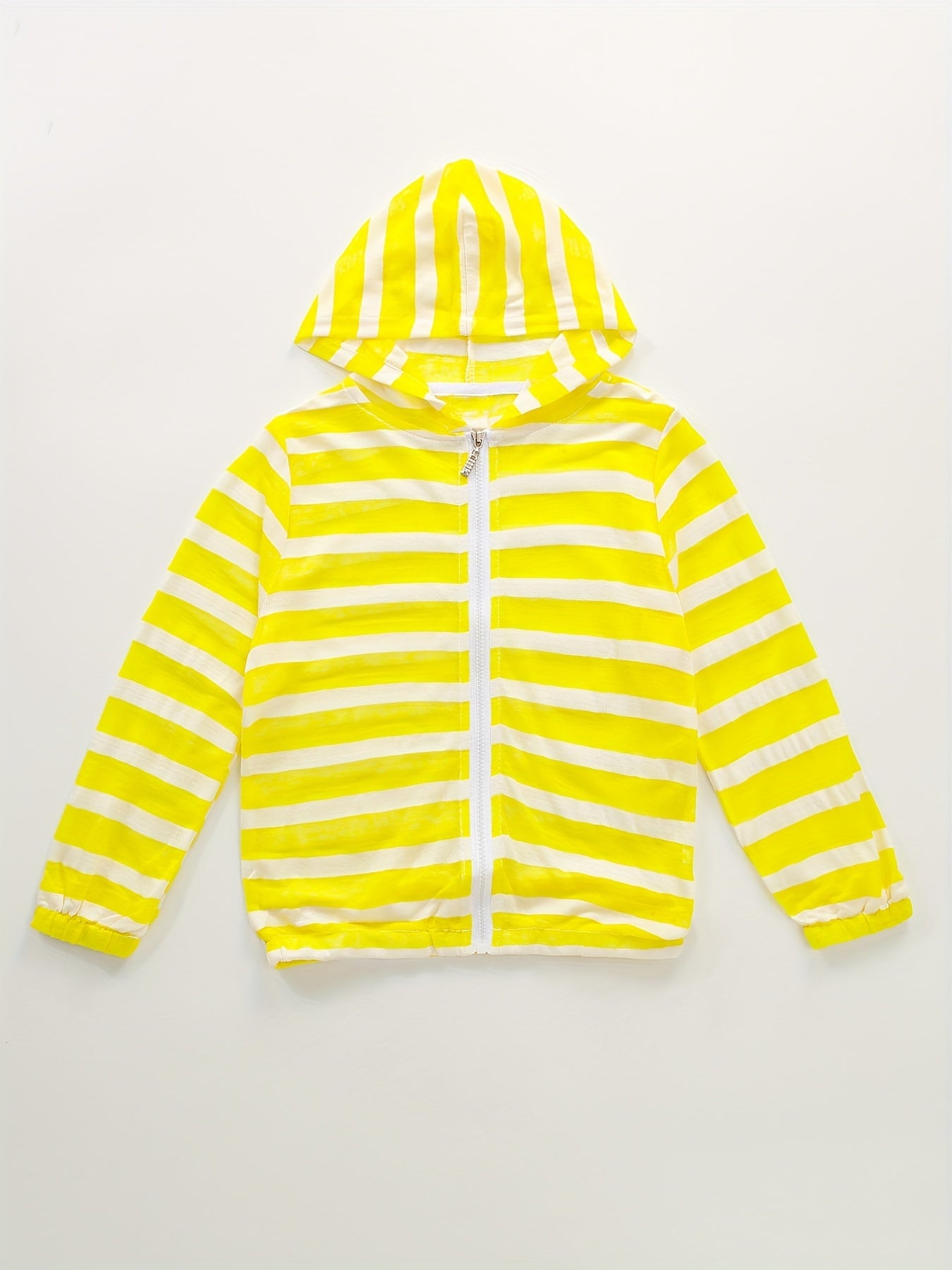 Summer Children's Striped Round Tie Hooded Sunscreen Cardigan