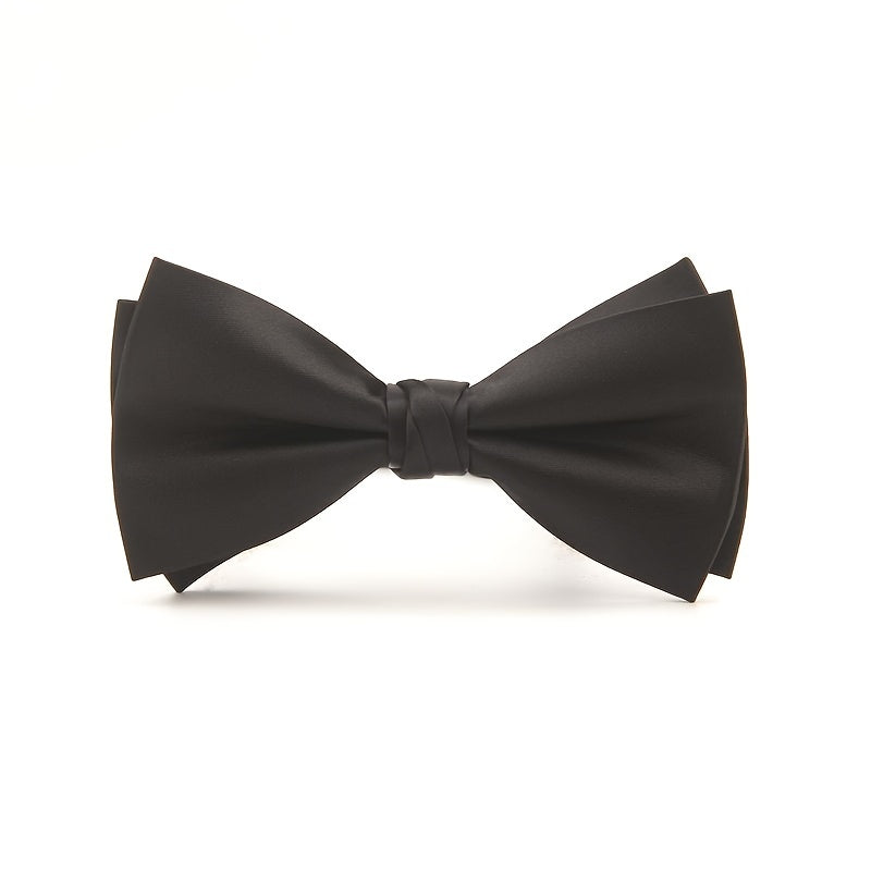 Men's Groom Wedding Bow Tie Plain Big Bow Tie