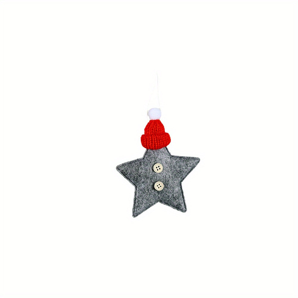 Star Wall Hanging Knitted Hat Pendant Christmas Tree Ornaments