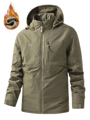 Men's Outdoor Hooded Windbreaker Jacket for Autumn and Winter