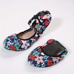 Women's Flower Flat Shoes Casual Dancing Lightweight Portable