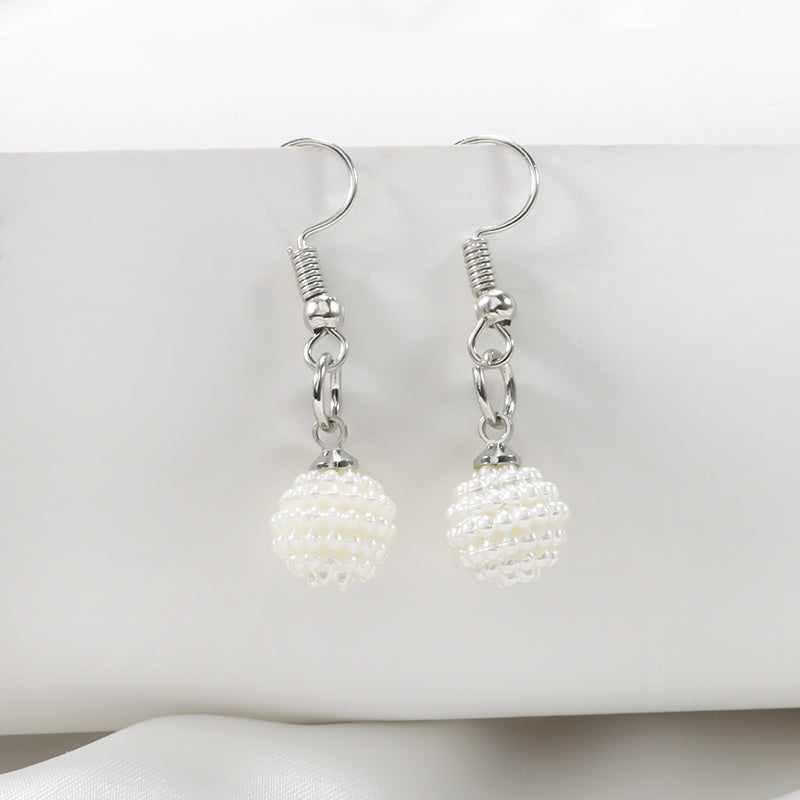 Faux Pearl Drop Earrings Jewelry Gift For Girls