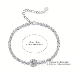 Women's Silvery Tennis Bracelet - Hip Hop Tennis Bracelet
