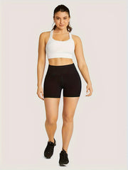 Yoga Shorts with Pocket High Stretch Fitness Running Shorts