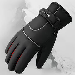 Winter Outdoor Sport Skiing Gloves Plus Velvet Warm Windproof Waterproof