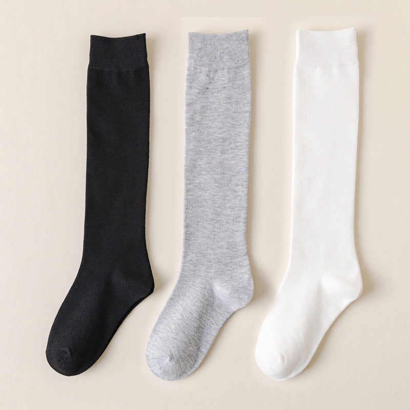 3 Pairs Thick Knee-Length Winter Warm Cotton Blend Socks Women's Stockings