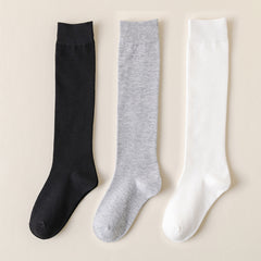 3 Pairs Thick Knee-Length Winter Warm Cotton Blend Socks Women's Stockings