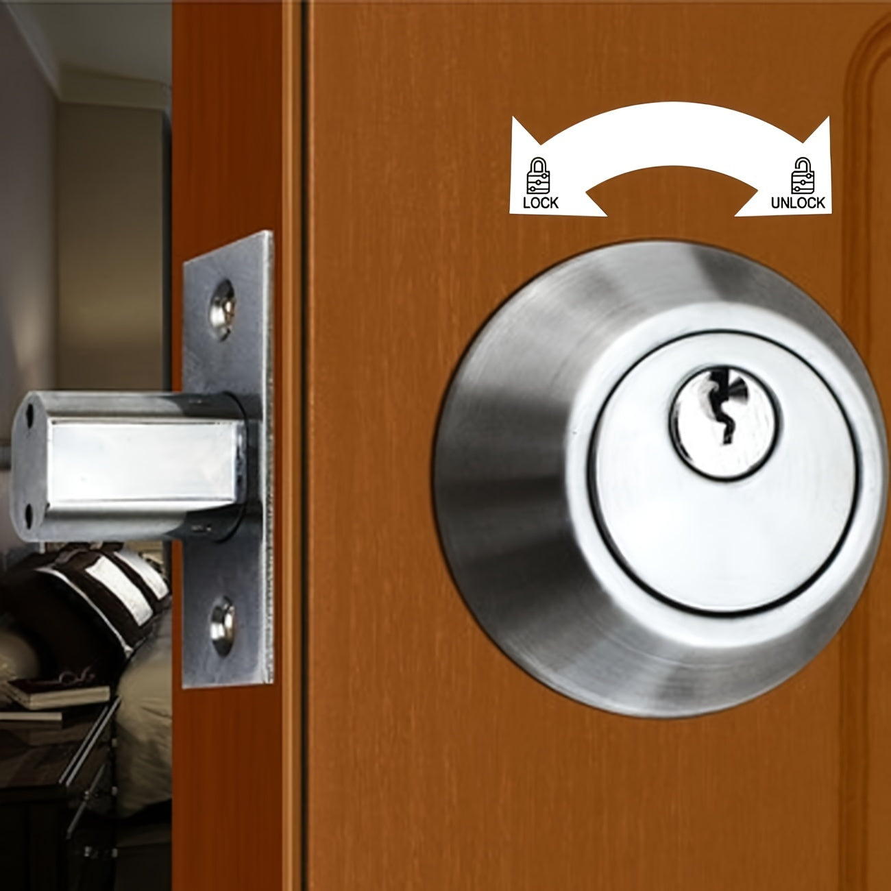 50pcs Unlock Lock Switch Stickers 4.5x1.7cm for Stove ON/OFF Decal
