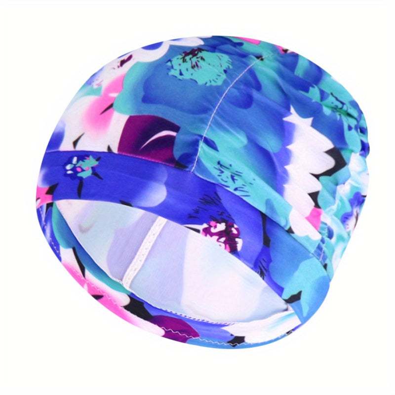 Non Slip Elastic Swim Cap with Ear Protection for Men and Women