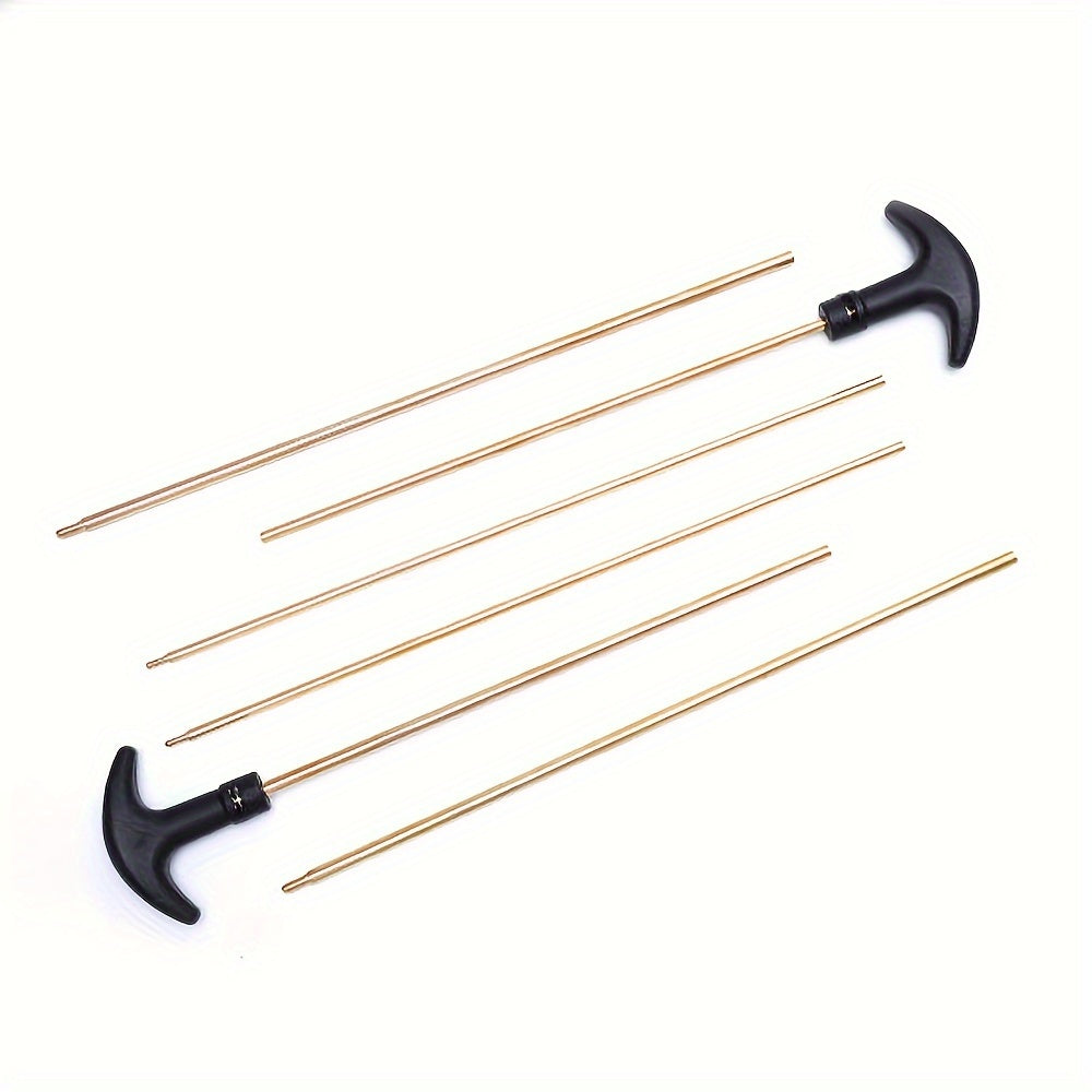 Portable Heavy Duty Cleaning Kit Rod Brass Bristles Brush Set