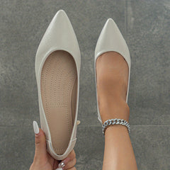 Women's Pointed Toe Ballet Flats Slip On Shoes
