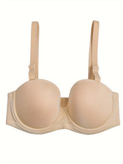 Women's Plus Solid Underwire Strapless Bra