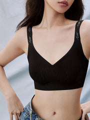 Solid Wireless Bra Seamless Everyday T Shirt Bra Women's Lingerie