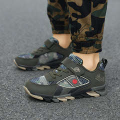 Boys Camo Mesh Sneakers Non-slip Sport Shoes All Seasons