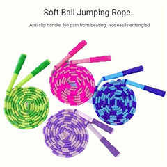 Adjustable Colorful Skipping Rope Soft Bead Section