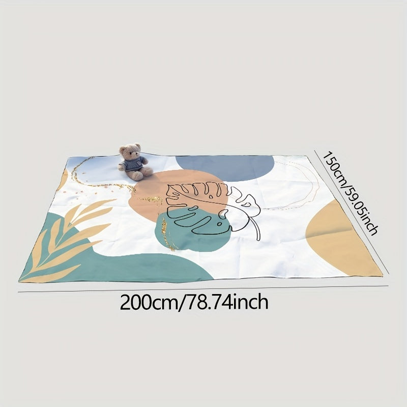 Waterproof Abstract Flower Print Picnic Mat