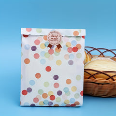 10pcs Colorful Dots Pattern Gift Bags 13x3.51x19cm