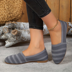 Women's Knit Ballet Flats Soft Sole Shoes Casual Wear Walking Shoes