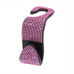 Multifunction Portable Rhinestone Car Seat Back Hook Headrest Storage Holder