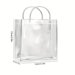 10pcs Transparent PVC Tote Bags - Wedding Christmas Birth Gift Packaging