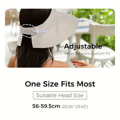 UV Protection Sun Hat Wide Brim Ponytail Visor UPF 50 Packable Sunshad