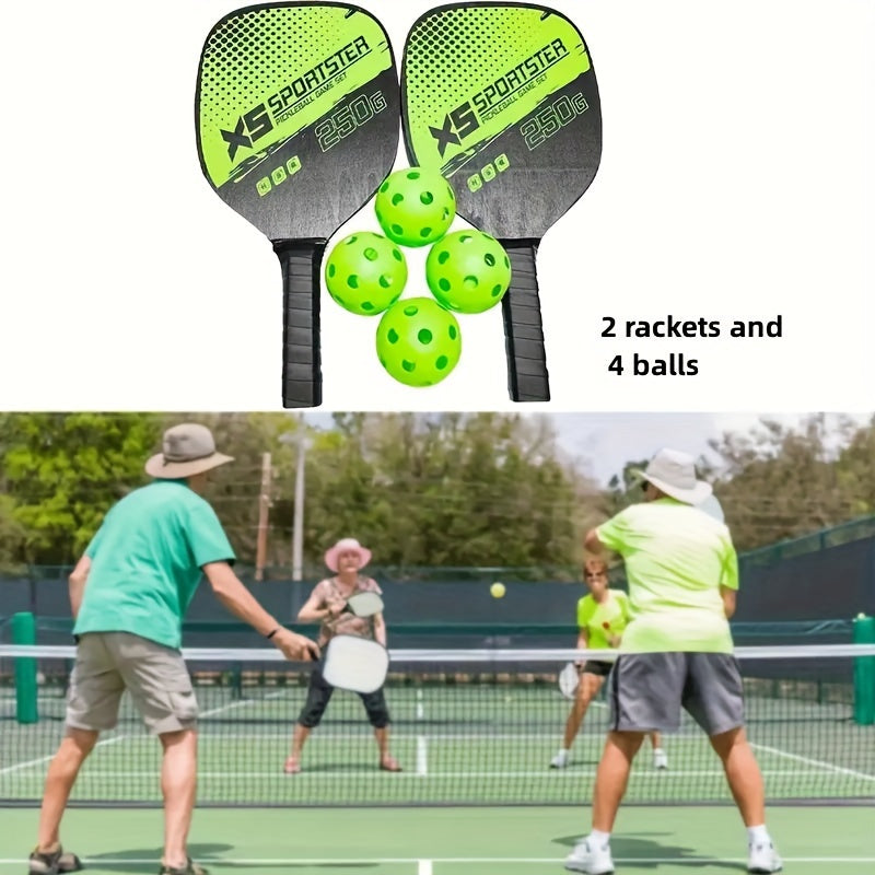Wooden Pickleball Racket Set with Balls for Outdoor Sports