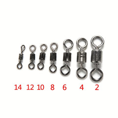 100pcs 8 Shaped Swivel Ring Fishing Barrel Line Hook Connector