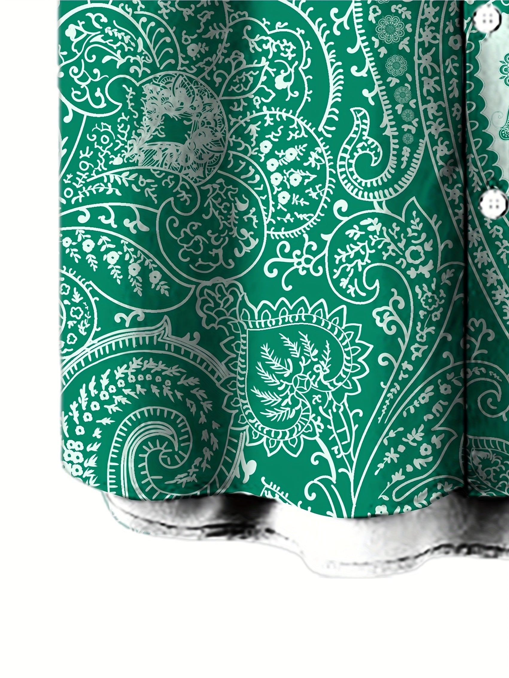 Paisley Pattern Men's Short Sleeve Shirt For Summer