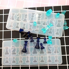Chess Pieces Resin Mold Epoxy 3D Silicone DIY Crafting Tools