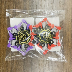 2pcs Kids' Fidget Spinner Toy ABS Resin Spinning Top Purple Red Holiday Gift