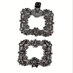 2pcs Square Shoe Clips Detachable Shoe Buckles For Wedding High Heels