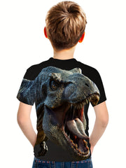 Boy's Dinosaur Graphic T-shirt Casual 3D Print Tee Kid's Clothing