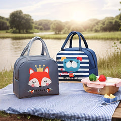 Cartoon Portable Lunch Bag Aluminum Foil Insulated Bento Bag