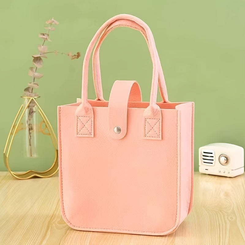 Cartoon Character Felt Tote Bag for Women