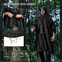 Multifunctional Poncho 3-in-1 Raincoat for Outdoor Travel