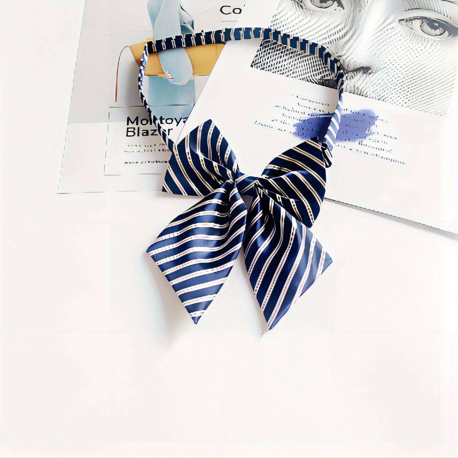 Striped Printed Pre Tie For Boys