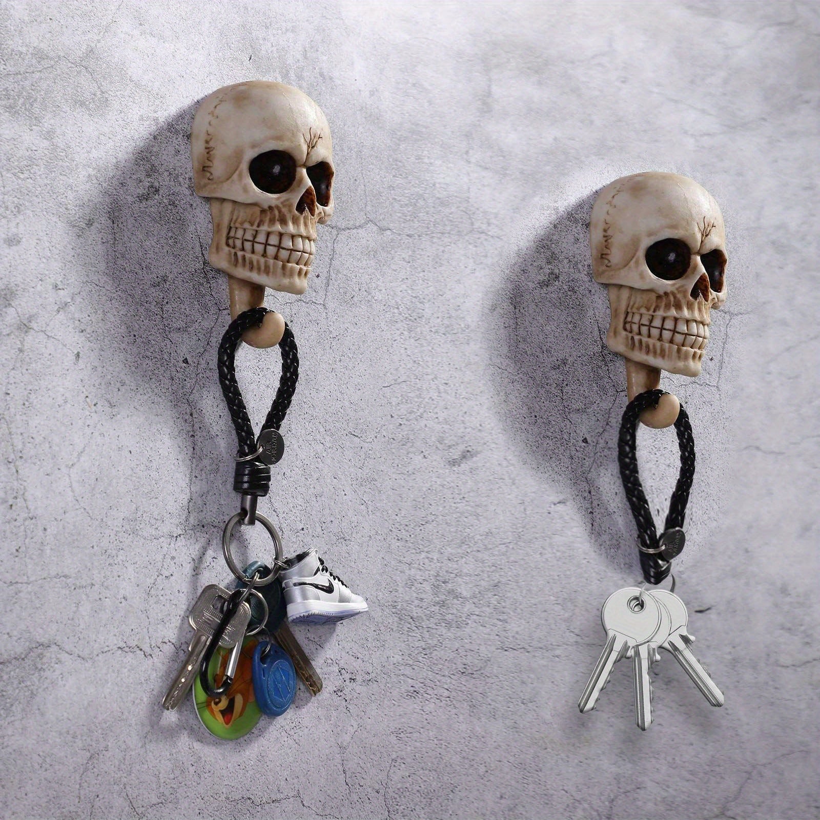 Skull Wall Hooks Decorative Key Holder Hat Rack Organizer Bathroom Hanger